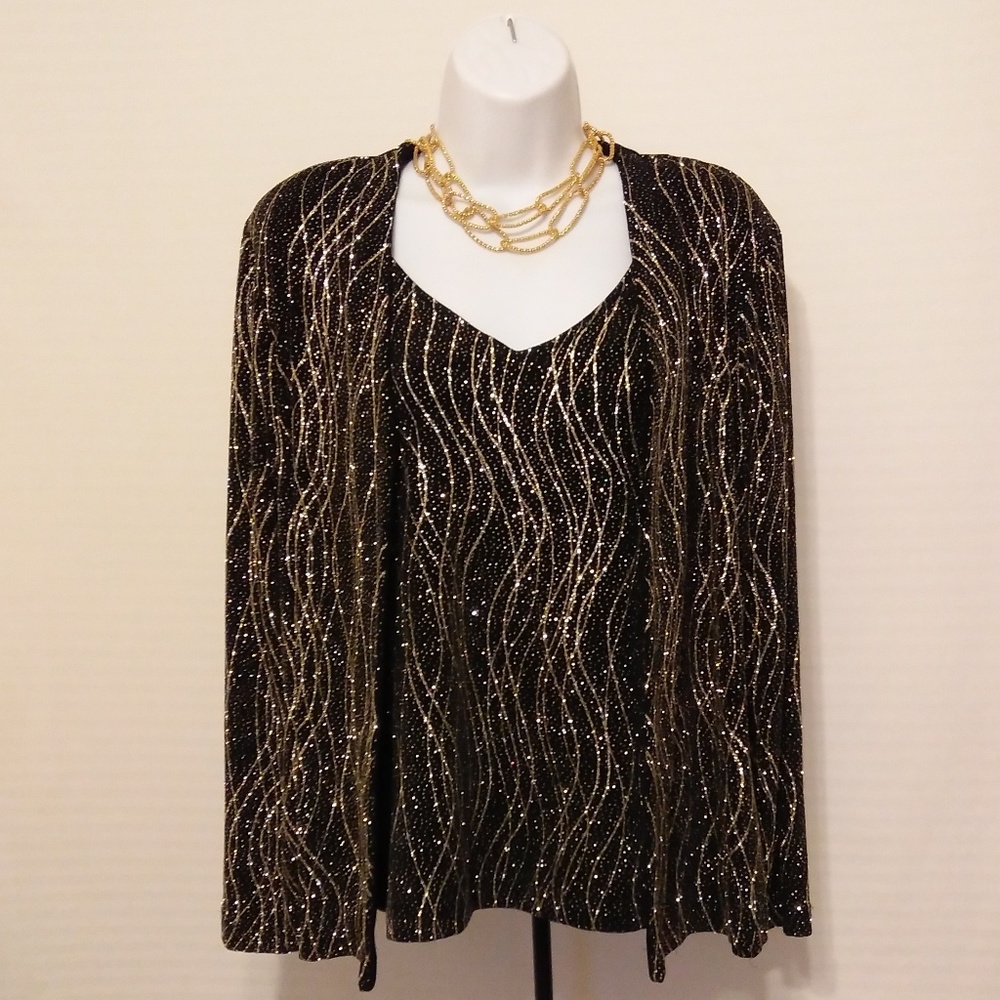 2/$20 CLOSET CLOSING BLACK & GOLD JACKET SET